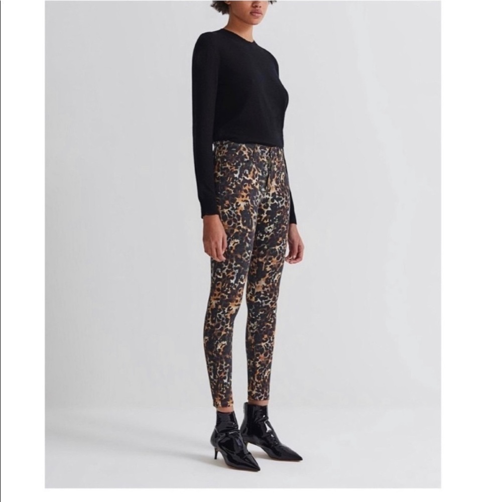AG The Farrah Skinny Ankle leopard jeans Size 24